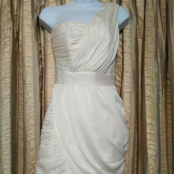 Size 4 H&M Collection One-Shoulder White Dress - Picture 1 of 6